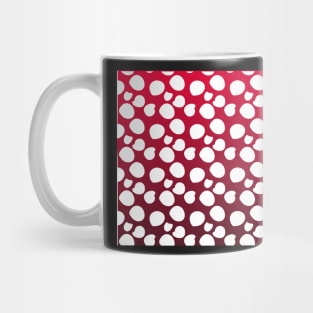 Red and white dots pattern paint Mug